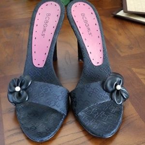 BCBG Rischia Black Logo sandals